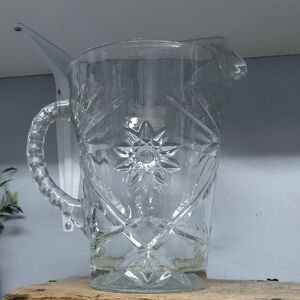 Vintage Anchor Hocking Clear Glass Pitcher